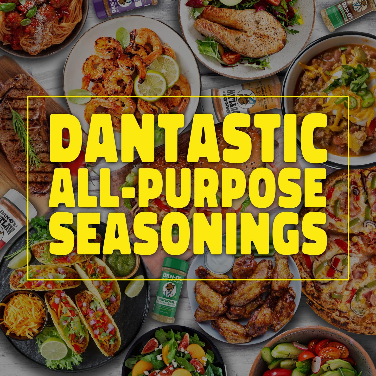 Dan-O's 6 Bottle Seasoning Set, Small Bottles, 6 Pack, Includes Original, Spicy, Chipotle, Crunchy, Cheesoning and Preem-O Seasonings, Sugar Free, Zero Calorie, All-Purpose Seasoning Kit
