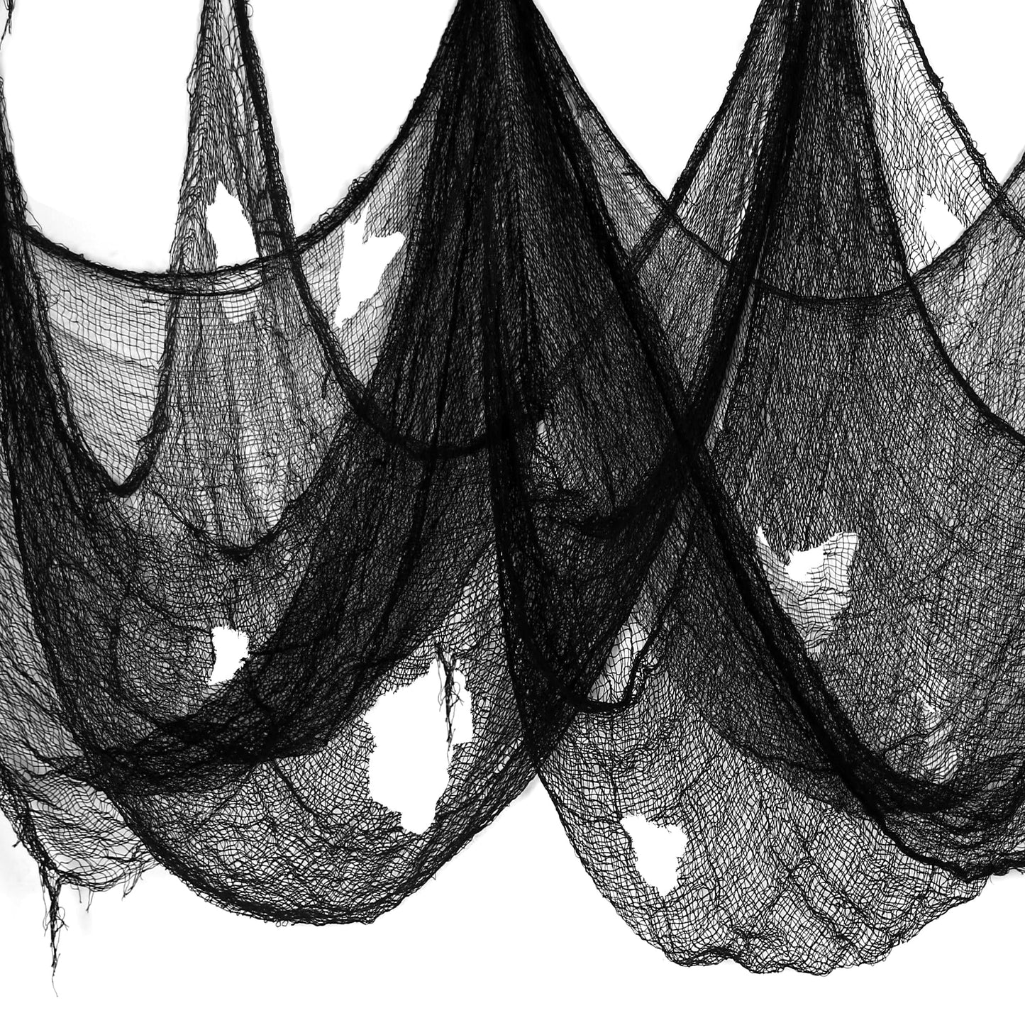 Nirohee 30x433 In Halloween Spider Web Black Creepy Cloth,900 Sqft Spider Webs Halloween Decorations with 100 Fake Spiders,Scary Spooky Gauze with Holes for Haunted House,Yard,Wall,Lawn,Garden,Horro