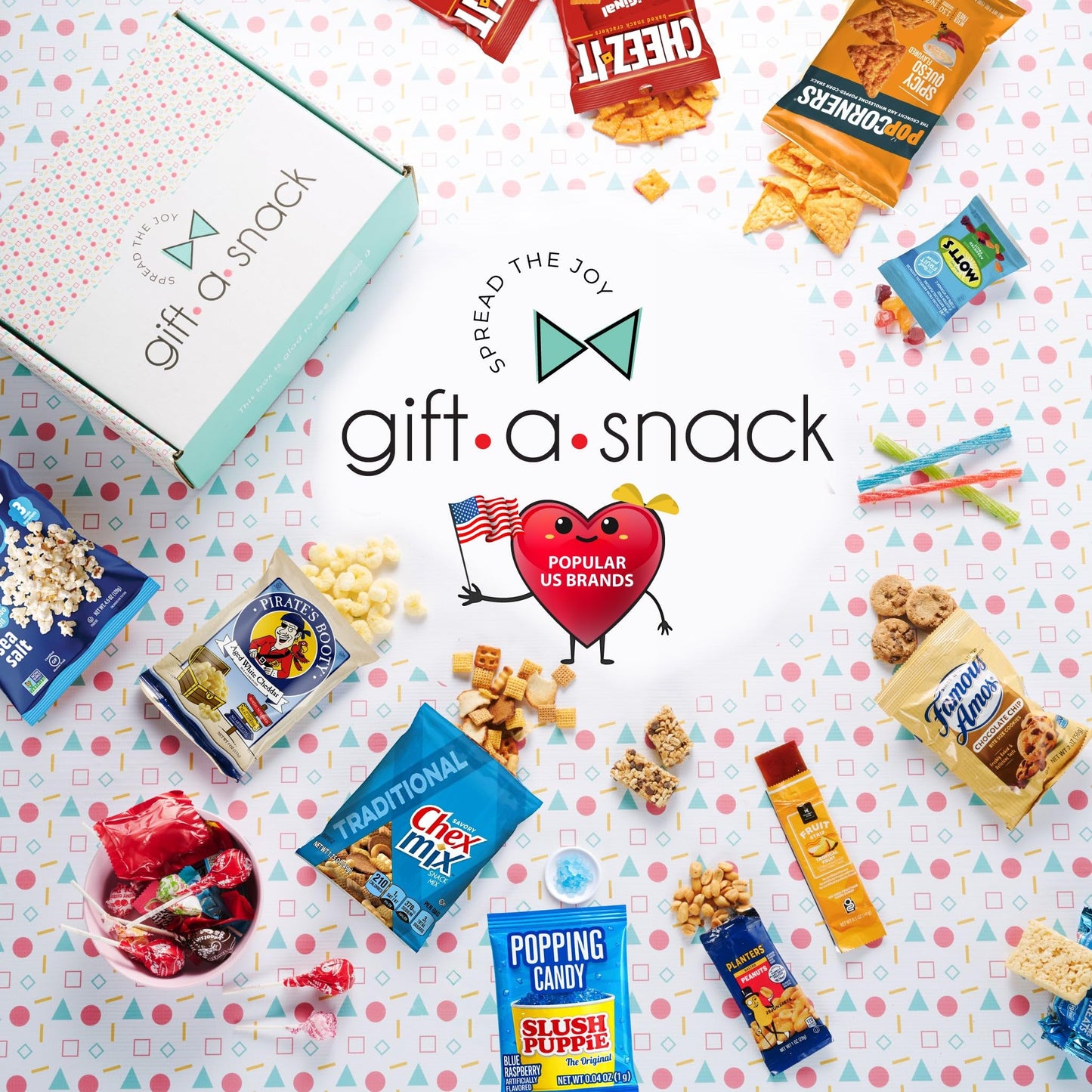 Gift A Snack - Mothers Day Treats, Snack Box Variety Pack Care Package + Greeting Card (40 Count) Birthday Sweet Treats Gift Basket, Candies Chips Crackers Bars Office Food Assortments & Variety Gifts