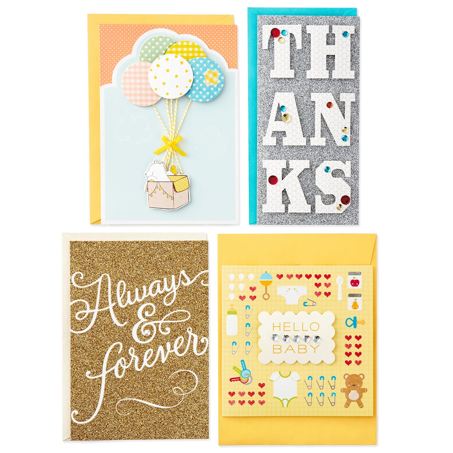 Hallmark All Occasion Handmade Boxed Set of Assorted Greeting Cards with Card Organizer (Pack of 24)—Birthday, Baby, Wedding, Sympathy, Thinking of You, Thank You, Blank